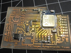 Messy but functional: board soldered