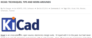 first kicad post from 2016